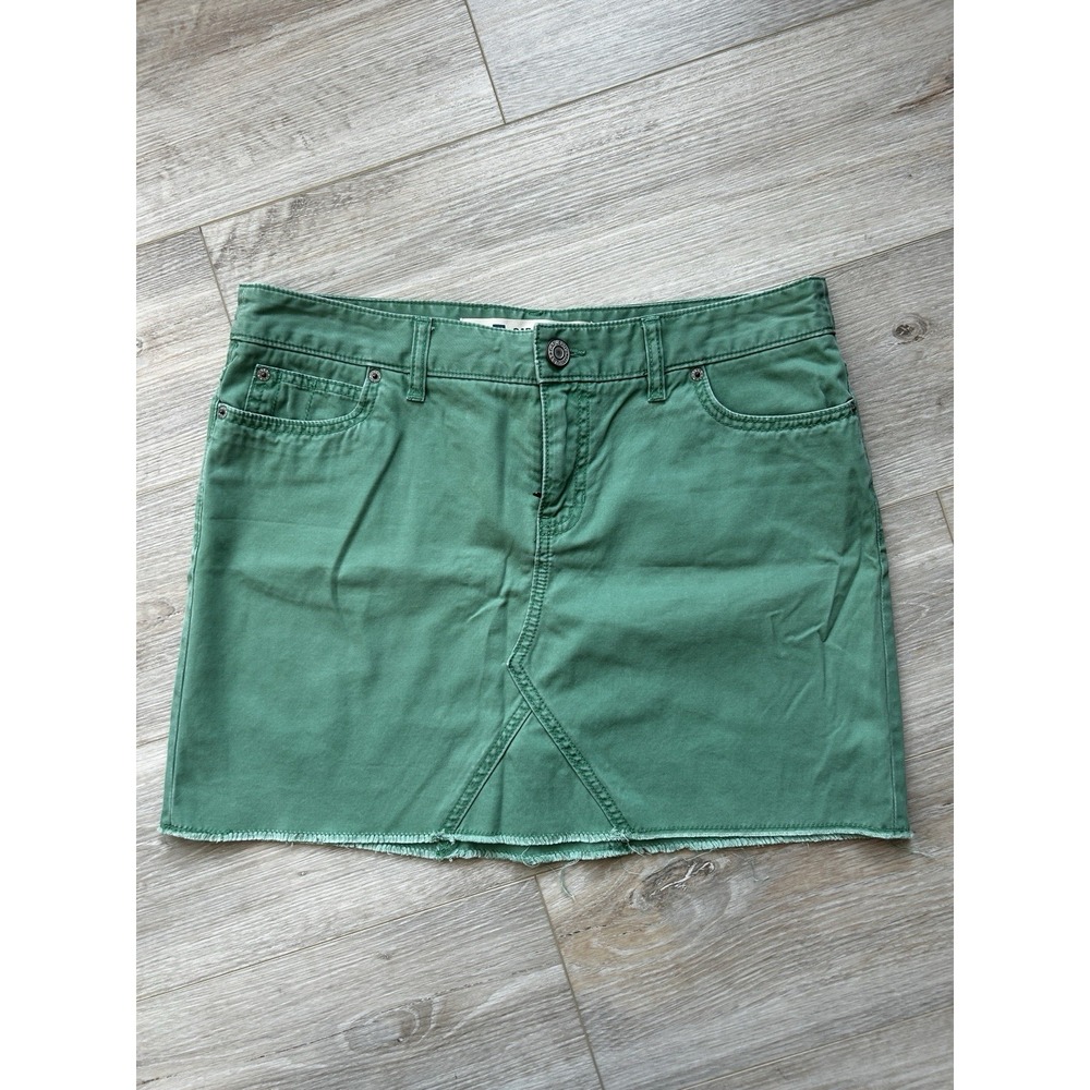 Gap Skirt Womens Green Denim Preppy Campus Bratz Mini Y2K Size 10